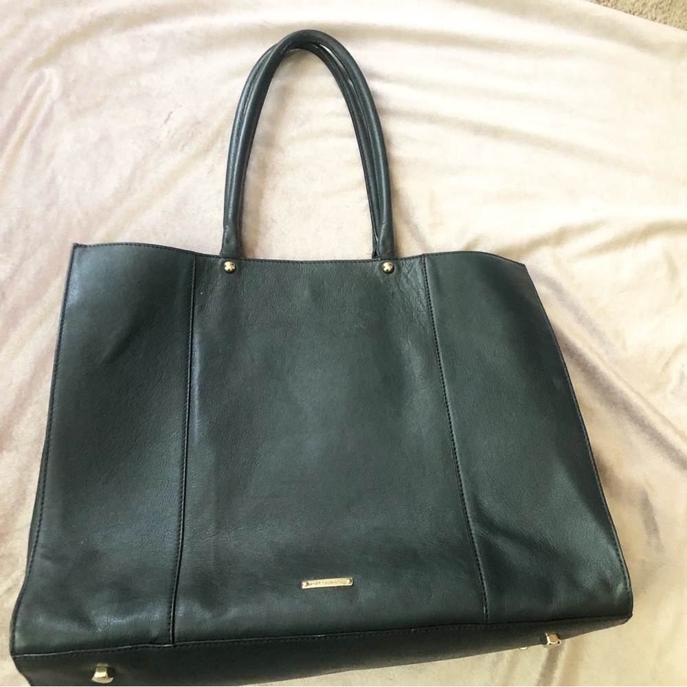 🔵Rebecca Minkoff Midnight Blue Leather Shoulder Tote Hand-Bag Purse - Picture 3 of 14